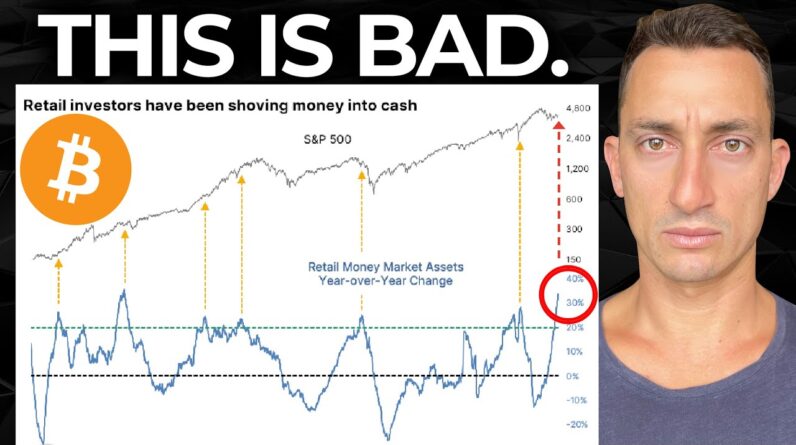 Bitcoin & SP500 Retail Investors Are Exiting the Markets at Record Levels, Piling into Cash.